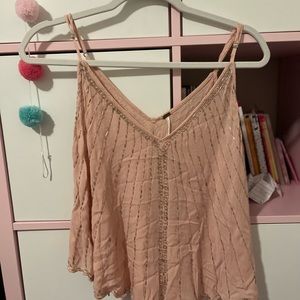 Free People Blouse || Peach with silver details